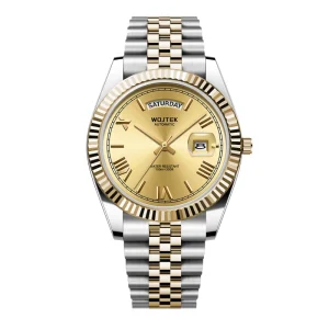 Luxury Men’s Automatic Mechanical Watches Sapphire Glass Mirror 18K Gold Mechanical Rolejs