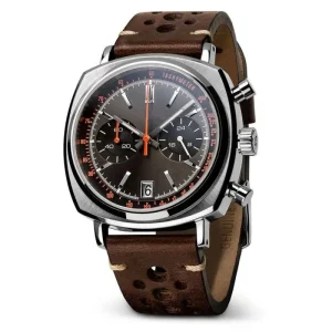 Luxury Men’s Chronograph Tachymeter Stainless Steel Water Resistant Miyota Movement Leather Strap Fashion Racing Wristwatch
