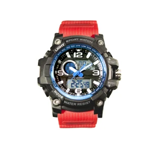 Luxury Men’s Digital Watch Analog Water Resistant 5BAR Auto Date LED Display Plastic Band