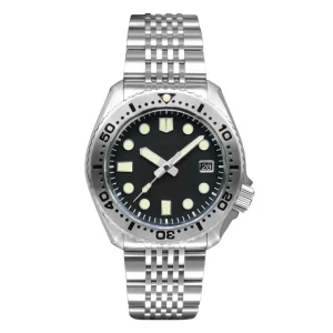 Luxury Men’s Diver Watch with Sapphire Bracelet and Stainless Steel