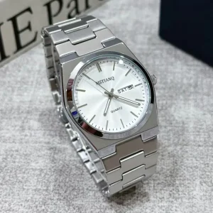Luxury Men’s Fashion Quartz Watch Stainless Steel Band Business Wristwatch