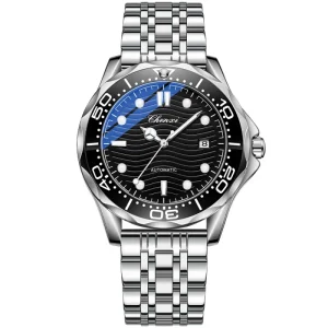 Luxury Men’s Mechanical Watch 1668 Green Sapphire Steel Strap Water Resistant Automatic Watch