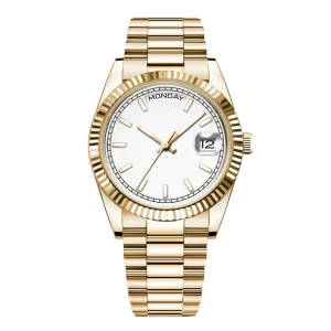Luxury Men’s Mechanical Watch 36mm Sapphire Glass Diver Automatic Calendar Water Resistant Stainless Steel OEM