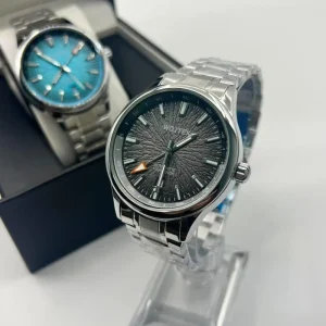 Luxury Men’s Mechanical Watch Gradient Dial Blast Cracks Design Date Function Automatic Watch