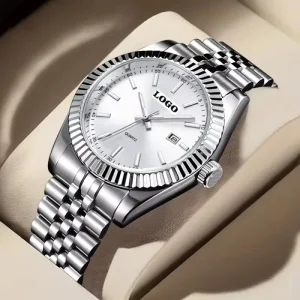 Luxury Men’s Quartz Dive Watch Vintage Style Custom Brand Calendar Date Display Wristwatch