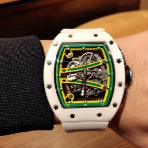 Luxury Men’s Skeleton Automatic Watch, Ceramic Case, Sapphire Crystal Glass, 61-01 Sports Mechanical Watch