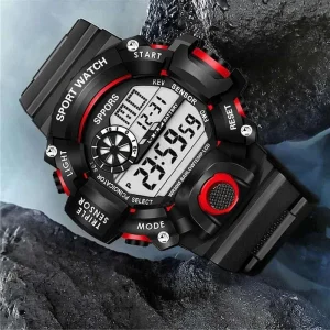 Luxury Men’s Sports Digital Analog Watch Electronic Sports Watch Waterproof Luminous Digital Display Watch