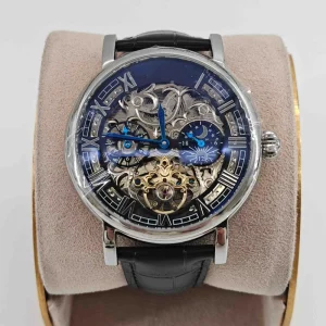 Luxury Men’s Stainless Steel Automatic Mechanical Business Watch with Moon Phase and Tourbillon Features