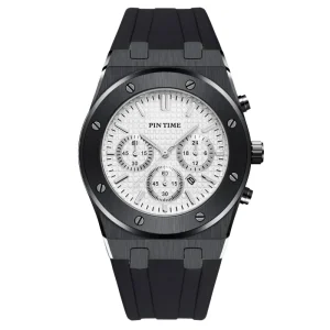Luxury Mens Stainless Steel Chronograph Quartz Sport Watch Relogio Masculino
