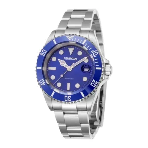 Luxury Men’s Stainless Steel Mechanical Automatic Watch Waterproof Diver Features High-Class Design Large Dial Display Complete