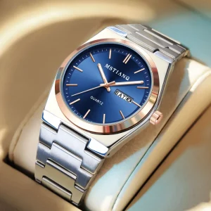 Luxury Men’s Stainless Steel Quartz Watch Business Waterproof Men’s Clock Luminous Date Fashion Style