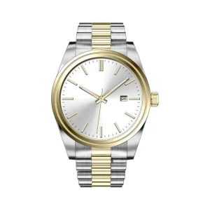 Luxury Men’s Stainless Steel Quartz Watch Waterproof Sapphire Crystal Dial Water Resistant Analogue Date Classic Watch