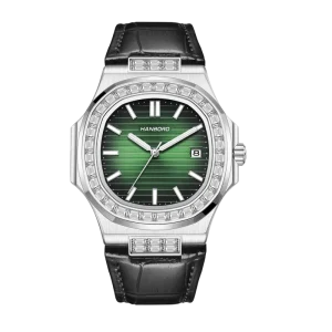 Luxury Men’s Stainless Steel Watch Crystal Fully Automatic Mechanical ETA 5BAR Water Resistant 44mm