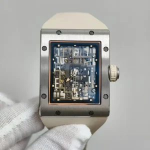 Luxury Men’s Titanium Ultra Thin Square Skeleton Automatic Watch High Quality Ultra Light Business Sports Mechanical Wristwatch