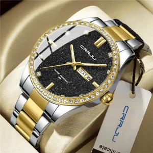 Luxury Mens Waterproof Quartz Watch High Quality Men Quartz Wristwatch Stainless Steel Custom Watch
