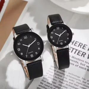 Luxury Mens Women’s Quartz Watch Simple Design Waterproof 33mm Glass Dial Stainless Steel Case