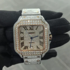 Luxury Moissanite Watch Custom Watches with Logo Branding Diamond Mechanical Watch Gold for Mens Square Designer Wrist Watch