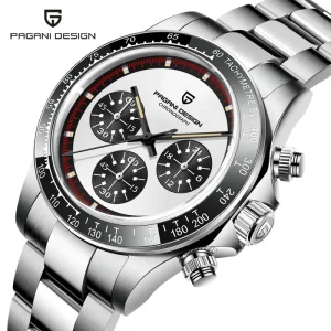 Luxury New Classic Men’s Quartz Watch Ceramic Bezel Stainless Steel Waterproof Clock Sapphire Glass Chronograph