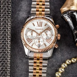 Luxury Original Women’s Quartz Watch Multifunctional Stainless Steel Rose Gold 20mm Coin Style