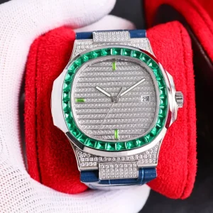 Luxury PP 5711 Vvs Moissanite Watch Sapphire Crystal Mirror Luxury Men’s Automatic Watch