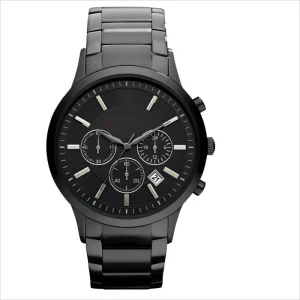 Luxury Quartz Chronograph Men’s Watch Original Sapphire Crystal Business Casual Black Stainless Steel Japanese Movt