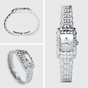 Luxury Quartz Watch for Women Ladies Diamond Stainless Steel Waterproof Elegant Date Display Women’s Wrist Watch OEM