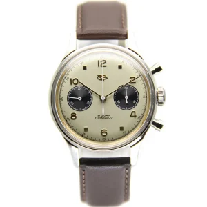 Luxury Retro Stainless Steel Pilot Aviation Chronograph Mechanical Watch for Men