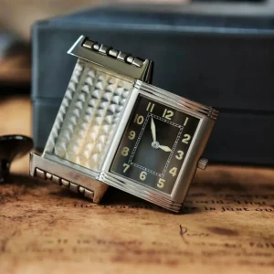 Luxury Reversible Rectangular Men’s Quartz Watch Stainless Steel Bracelet Luminous Dial Vintage Dress Wristwatch
