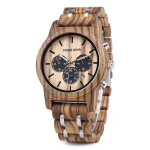 Luxury Sandalwood Wood Watch for Men Personalized Quartz Watch Fashionable Engraved Wood Watches
