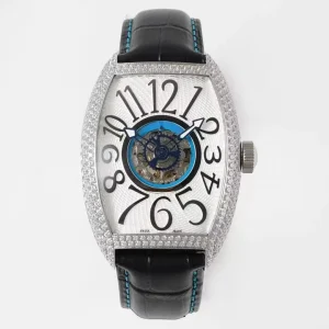 Luxury Sapphire Double sided Wear resistant Barrel shaped Tourbillon High quality Men’s Automatic Mechanical Watch