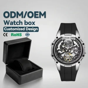 Luxury Skeleton Mechanical Watch Men Hollow Out Design Silver Case White Silicone Strap Luminous Hands Sporty Style Men’s Watch