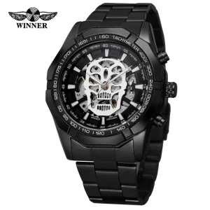 Luxury Skull Watch, Automatic Skeleton Men’s Wrist Watch