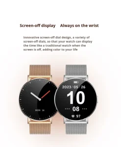 Luxury Smart Watch for Women with LED Display Heart Rate Health Monitoring Ladies Wristwatch Gift Couple Watch