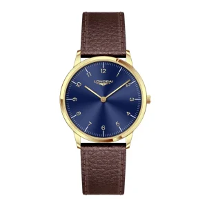 Luxury Sport Men’s Business Watch Leather Band 42mm Dial Customizable Logo Quartz Watch