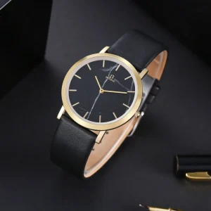 Luxury Sport Watch Full Stainless Steel Structure Exquisite Hidden Clasp Water Resistant Luminous Dial Unisex Leather