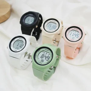 Luxury Sports Digital LED Wrist Watches for Women Men Kids Waterproof with Light Alarm Date Silicone Band