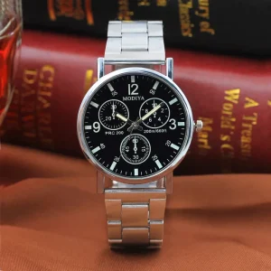 Luxury Sports Quartz Watch for Men Business Metal Alloy Case 38mm Dial 20mm Fashionable Reloj Hombre