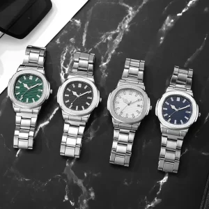 Luxury Square Men Business Watch Simple Calendar Quartz Watch for Mens Clock Reloj Hombre