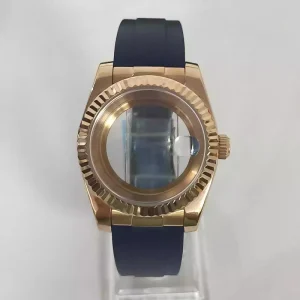 Luxury Stainless Steel Case Rubber Sapphire Crystal Watch 3BAR Water Resistant Unisex C01 Pointer 41MM Mechanical
