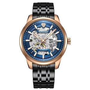 Luxury Stainless Steel Men’s Watch Trendy Waterproof Automatic Mechanical Analog Night Hollow