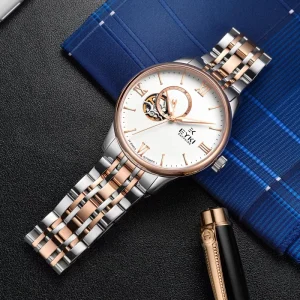 Luxury Stainless Steel Sapphire Glass Personalizado Relogio Waterproof Automatic Mechanical Watch for Men