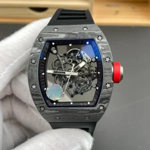 Luxury Tonneau-shaped Skeleton Dial Ceramic Edition Men’s Mechanical Watch with Automatic Movement and Water Resistance