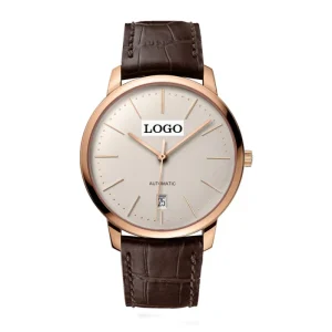 Luxury Ultra Thin Black Men’s Quartz Watch Large Dial Date Display Premium Leather Strap Unique Business Wristwatch