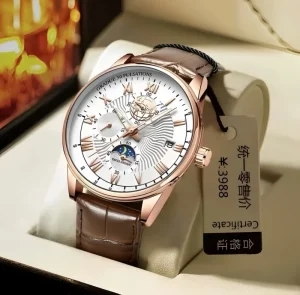Luxury Watch Design Fashion Luxury Watch Leather Strap Men’s Waterproof Quartz Watch