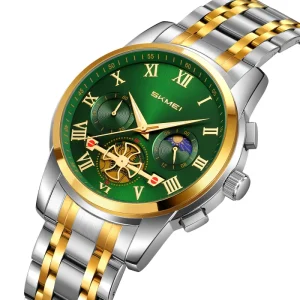 Luxury Watch Model 9394 Quartz Watch for Men Stainless Steel Strap 30 ATM Waterproof Men’s Wristwatch