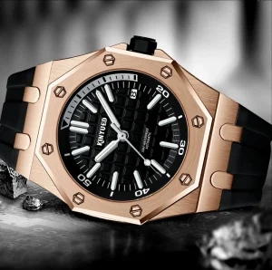Luxury Watch Tourbillon Movement Custom Logo Automatic Mechanical Watch Men Alloy Silicone Straps