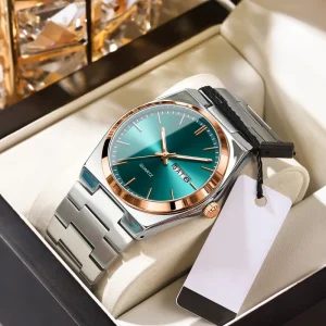 Luxury Watch for Men Custom logo Waterproof Business Gift Set Stainless Steel Analog Watch Bracelet