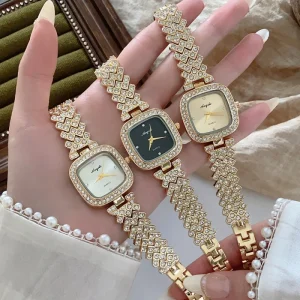 Luxury Watch for Woman Simple Style Square Dial Alloy Fashion Casual Quartz Watches Gifts Bulk Buy