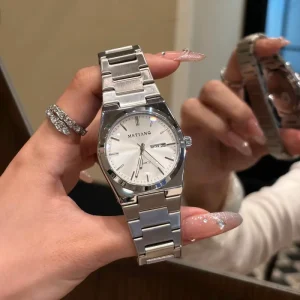 Luxury Watches for Men Simple Men’s Quartz Watch Stainless Steel Band Business Wristwatch
