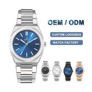 Luxury Waterproof Stainless Steel Watch Round Case Watch Bracelet Stainless Steel for Man